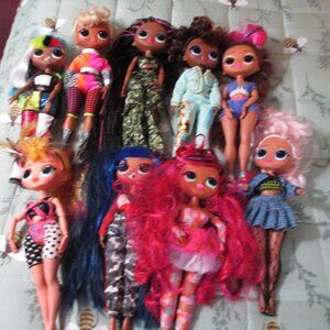 Lot of Nine LOL Fashion Dolls
